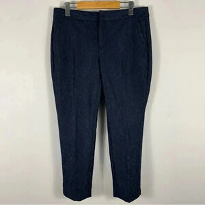 Banana Republic Navy Lace Trim Ankle Pants 6P Petite Dark Blue Trousers❤️